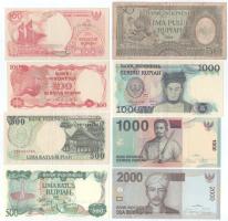 Indonézia 1964-2009. 8xklf bankjegy lot T:AU-F Indonesia 1964-2009. 8xdiff banknotes lot C:AU-F