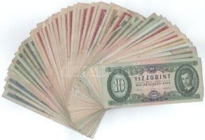 Vegyes 46db-os forint bankjegy tétel, benne 10-20-50-100Ft-os névértékek T:F,VG