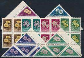 1958 Virág III. 4 db sor négyestömbökben