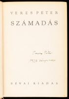 Veres Péter: Számadás. ALÁÍRT! Első kiadás. Bp., 1937, Révai. Kiadói egészvászon kötés, kopottas áll...