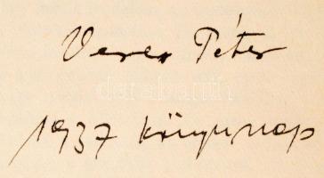 Veres Péter: Számadás. ALÁÍRT! Első kiadás. Bp., 1937, Révai. Kiadói egészvászon kötés, kopottas áll...