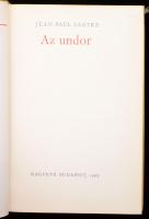 Sartre, Jean-Paul: Az undor. Bp., 1968, Magvető. Kiadói egészvászon kötés, papír védőborítóval, kiss...