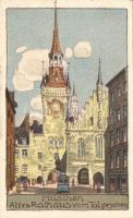 München old town hall litho (Rb)