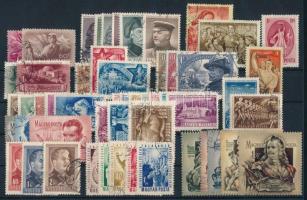 Kis tétel az 1950-es, 1960-as évekből, benne teljes sorok, 4-es tömbök 5 db stecklapon