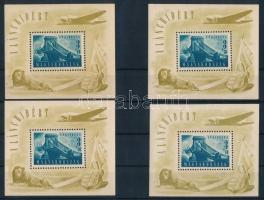 1948 4 db vegyes minőségű Lánchíd II. blokk (140.000)