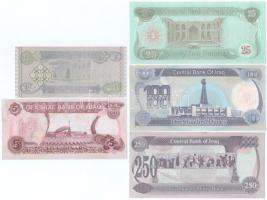 Irak 1986-1995. 1D - 250D (5xklf) javarészben az Öböl-háború alatti szükség kiadás T:AU, sarokhajlás...