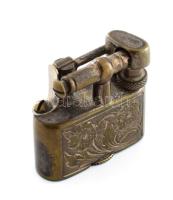 Régi bronz öngyújtó, h: 3,5 cm