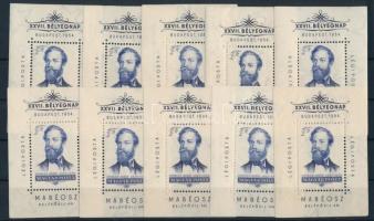 1954 10 db Jókai blokk (70.000)