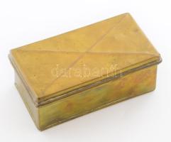 Régi sárgaréz doboz, 11x6 cm