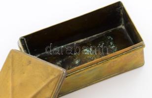 Régi sárgaréz doboz, 11x6 cm