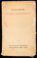 Elek Artúr: Álarcosmenet. Bp., 1913, Nyugat. Kiadói papírkötés, gerinc, borítólap sérült, viseltes állapotban.