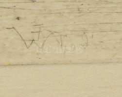 Aszódi Weil Erzsébet (1901-1976): Birkanyáj (cím nélkül). Rézkarc, papír. Jelzett a karcon (halványa...