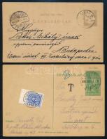 1896-1943 7 db díjjegyes levelezőlap + 2 db használatlan kis cserefüzet