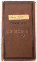 1936-1941 M. Kir. Testnevelési Főiskola fényképes leckekönyve, benne számos aláírással. Kopott, kissé sérült borítóval.