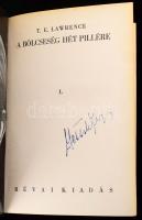 Lawrence, T. E.: A bölcsesség hét pillére I-II. Bp., 1935, Révai. Kiadói egészvászon kötés, kissé ko...