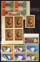 1965-1980 Gyűjtemény sok többletpéldánnyal (blokkok is) 3 db 12 vastag fekete lapos jó minőségű berakóban