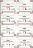 1999. "Magyar Polgári Nyugdíjpénztár és CBA Élelmiszerkereskedelmi Kft." vásárlási utalványa 2000Ft-ról (12x) két részletben sorszámkövetők, egy darab egyugrásos sorszámkövető: "001048 - 001051", "000869" és "000871 - "000877" T:UNC