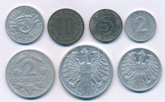 Ausztria 1947-1961. 2gr-5Sch (7xklf) T:AU-VF Austria 1947-1961. 2 Groschen - 5 Schilling (7xdiff) C:AU-VF