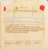 1906 Pozsony - Rákoskeresztúr, Sonnenfeld Mathild és Stern József esküvőjére szóló üdvözlő táviratok...