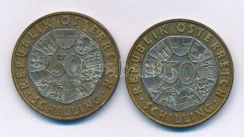 Ausztria 1996. 50Sch ""Ausztria fennállásának 1000. évfordulója + 1997. 50Sch "Bécsi ...