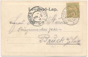 1903 Fonyód-fürdőtelep, Balaton a fürdőházzal. Gerő Zs. kiadása (EK)