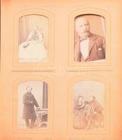 cca 1865-1900 Családi fotóalbum, feltehetőleg debreceni család fotóalbuma, 94 fotóval, jelentős rész...