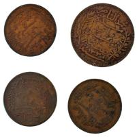 Tunézia 1916A 5c Cu (3x) 1917A 10c Cu T:XF-VG
Tunisia 1916A 5 Centimes Cu (3x) + 1917A 10 Centimes ...