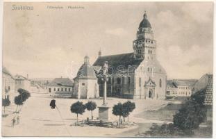Szakolca, Skalica; Főtemplom. Schefranek Henrik kiadása / Pfarrkirche / parish church (fl)