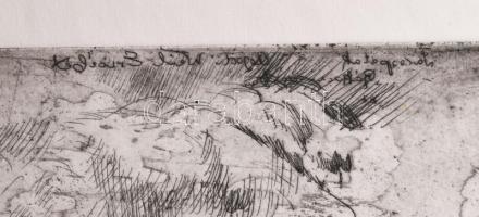 Aszódi Weil Erzsébet (1901-1976): Hangverseny a Rákóczi várban (Sárospatak). Rézkarc, papír, jelzett...