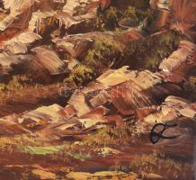 Olvashatatlan jelzéssel, XX. sz. vége/XXI. sz. eleje: Ketten beszélnek. Olaj, farost. Dekoratív fake...