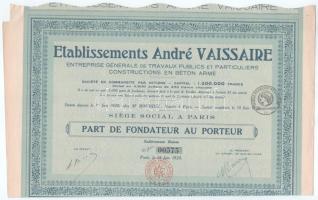 Vegyes 18db-os külföldi részvény és kötvény tétel, közte: Franciaország / Cholet 1895. "Société...