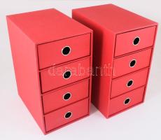 2 darab asztali tároló, jó állapotban, 8 fiókkal, 31x17 cm