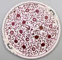 cca 19. sz. második fele, Fischer &amp; Meig Pirkenhammer kínálótál, jelzett, kopással, de: 32 cm