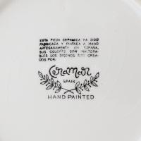 Ceramar spanyol kézzel festett dísztál, jelzett, hibátlan, d: 23 cm