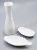 Rosenthal 3 darab dísztárgy, jelzett, hibátlan, váza m: 19 cm