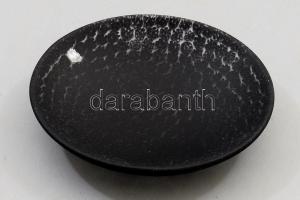 Murano ékszeres tálka, egyszínű millefiori technikával díszítve, jelzett, hibátlan, d: 8 cm