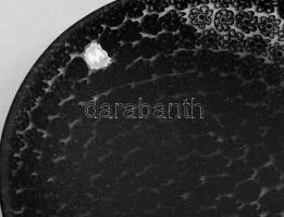 Murano ékszeres tálka, egyszínű millefiori technikával díszítve, jelzett, hibátlan, d: 8 cm