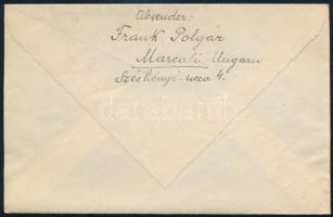 1946 Készpénz bérmentesítésű levél a Nemzetközi Vöröskeresztnek Svájcba, kézzel rajzolt vörös keresz...