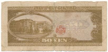 Japán DN(1951-1958) 50Y "M 200944 V" T:VG, anyaghiány
Japan ND(1951-1958) 50 Yen "M ...