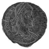 Római Birodalom 351-355. II. Constantius / Siscia AE Follis (4,08g) T:XF Roman Empire / Siscia / Constantius II 351-355. AE Follis "DN CONSTAN-TIVS PF AVG / FEL TEMP RE-PARATIO - III - ASIS" Emperor in military dress standing on galley moving left, holding Victory on globe and standard with chi-rho on banner. Victory sitting at the stern, steering the ship (4,08g) C:XF RIC VIII 327