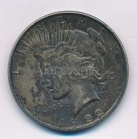 Amerikai Egyesült Államok 1922. 1$ Ag "Béke" T:XF,VF patina, ph. USA 1922. 1 Dollar Ag "Peace" C:XF,VF patina, edge error Krause KM#150