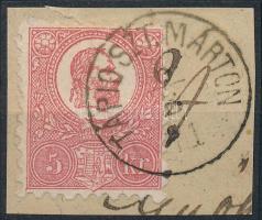 1871 Kőnyomat 5kr "TÁPIÓ SZT. MÁRTON" (Gudlin 400 pont) Ex Ryan