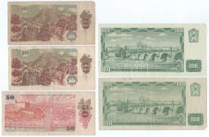 Csehszlovákia 1961. 100K (2x) egyik szép papírral + 1986. 10K (2x) + 1987. 50K T:F,VG
Czechoslovaki...