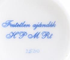 Herendi 6 darab festetlen kávés csésze alátéttel, jelzett, hibátlan, d: 14,5 cm