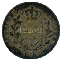 Német államok / Württemberg 1829. 6kr billon "I. Vilmos" technológiai hibás veret: 40 fokban elfordult hátlapi veret T:F patina German states / Württemberg 1829. 6 Kreuzer billon "William I" technologial error: ~40 degrees of rotation on the back C:F patina Krause KM#556