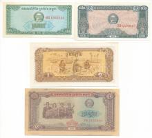 Kambodzsa 1979. 1k (0,1R) + 2k (0,2R) + 1R + 5R T:UNC,AU, sarokhajlások Cambodia 1979. 1 Kak (0,1 Riels) + 2 Kak (0,2 Riels) + 1 Riels + 5 Riels C:UNC,AU, folded corners Krause P#25, P#26, P#28, P#29