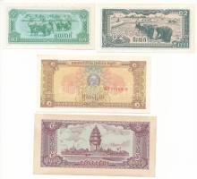 Kambodzsa 1979. 1k (0,1R) + 2k (0,2R) + 1R + 5R T:UNC,AU, sarokhajlások
Cambodia 1979. 1 Kak (0,1 R...
