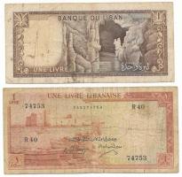 Libanon 1958. 1L + 1964. 1L T:VG, az 1958-ason nagyobb szakadás
Lebanon 1958. 1 Livre + 1964. 1 Liv...