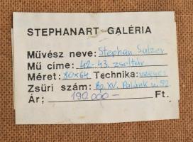 Stephan Salzer (?-): 42.43. zsoltár. Vegyes technika, farost. Jelzés nélkül. Hátoldalán címkén felir...