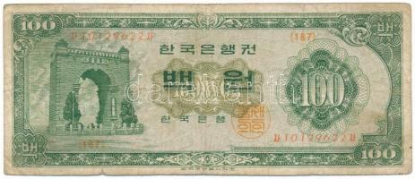 Dél-Korea 1964. 100W "187" T:VG South Korea 1964. 100 Won "187" C:VG Krause P#35